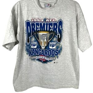 Vintage 1999 AFL Premiers Melbourne Kangaroos Australian Football Tee Sz Medium